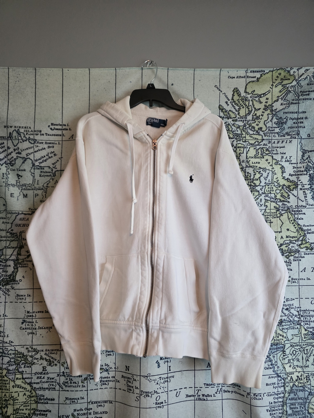 Vintage Polo by Ralph Lauren White Zip-Up Hoodie